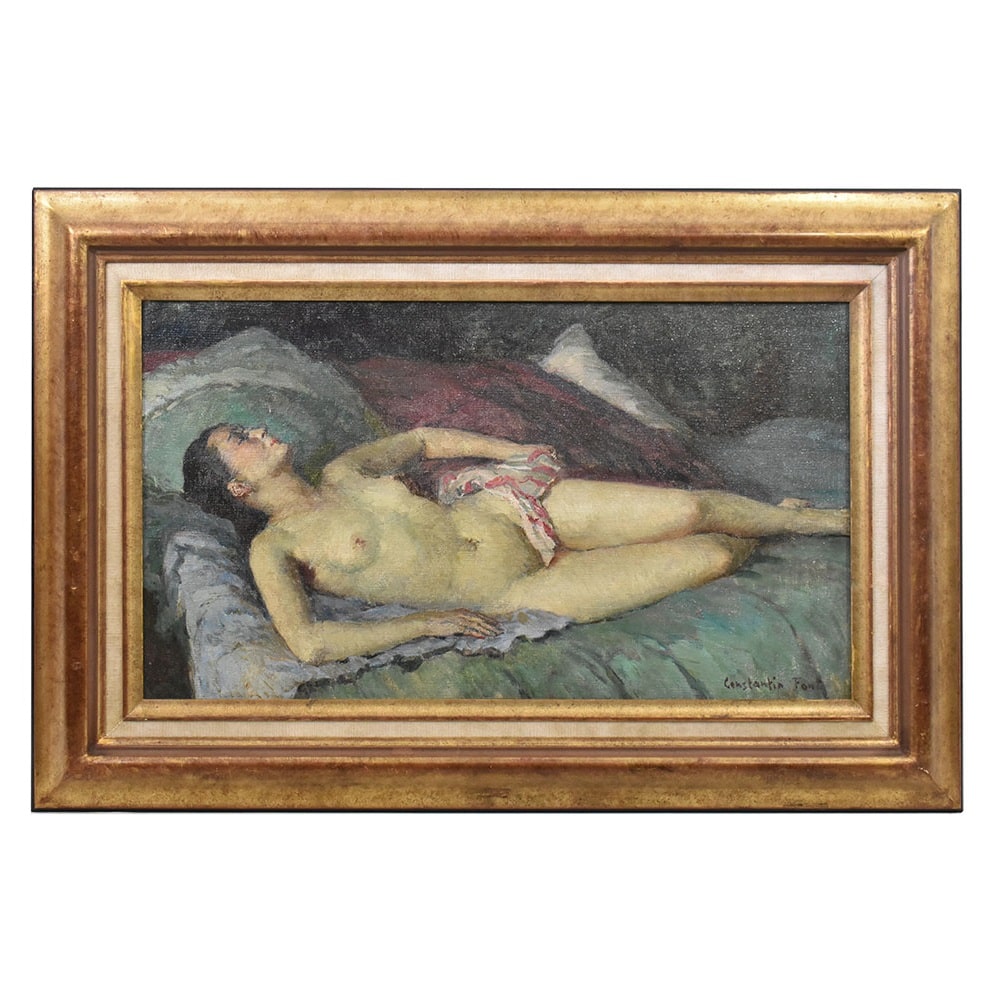 QN513 1 antique painting art deco painting nude woman oil painting 20th.jpg